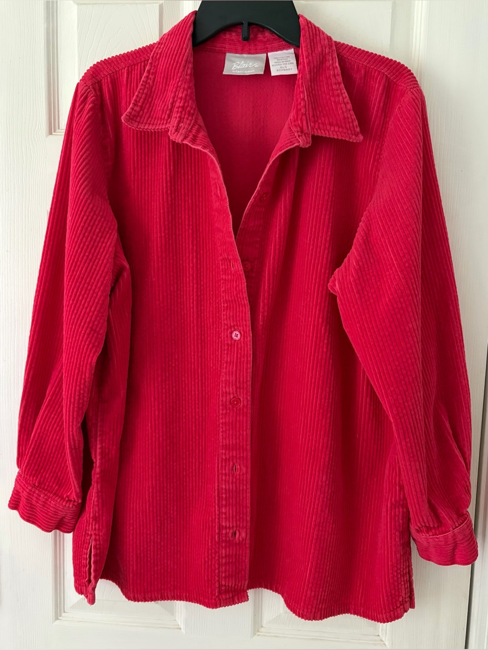 Blair Red Corduroy Button-Down Shacket